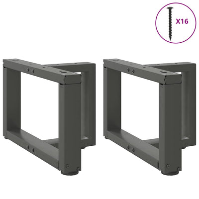 Sohvapöydän jalat T-muotoiset 2 kpl antrasiitti 50x25x(30-31)cm