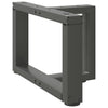 Sohvapöydän jalat T-muotoiset 2 kpl antrasiitti 50x25x(30-31)cm