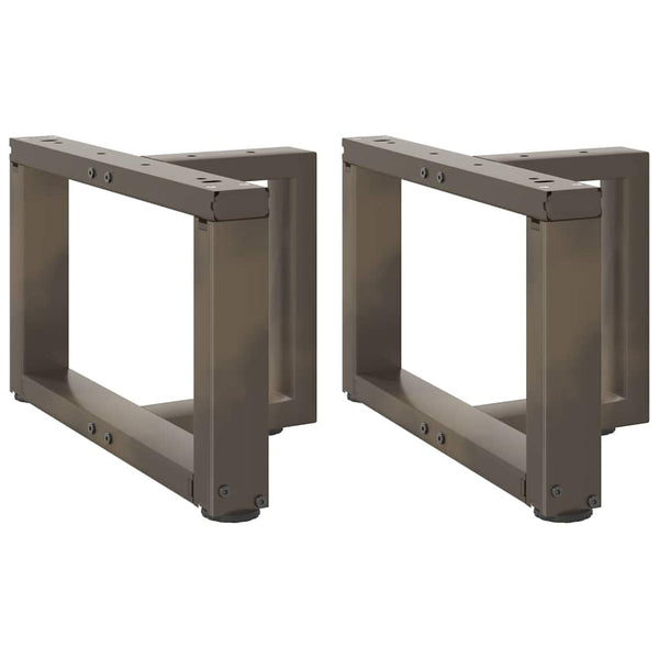 Sohvapöydän jalat T-muotoiset 2 kpl musta 50x25x(30-31) cm teräs