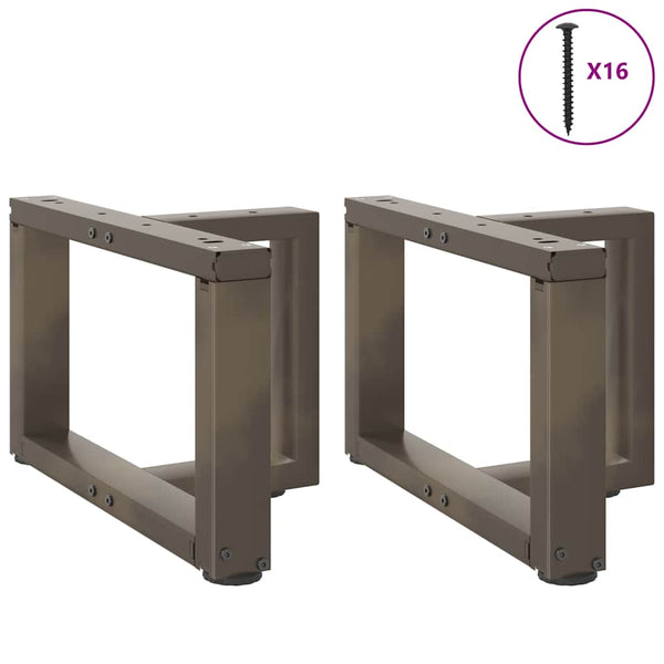 Sohvapöydän jalat T-muotoiset 2 kpl musta 50x25x(30-31) cm teräs