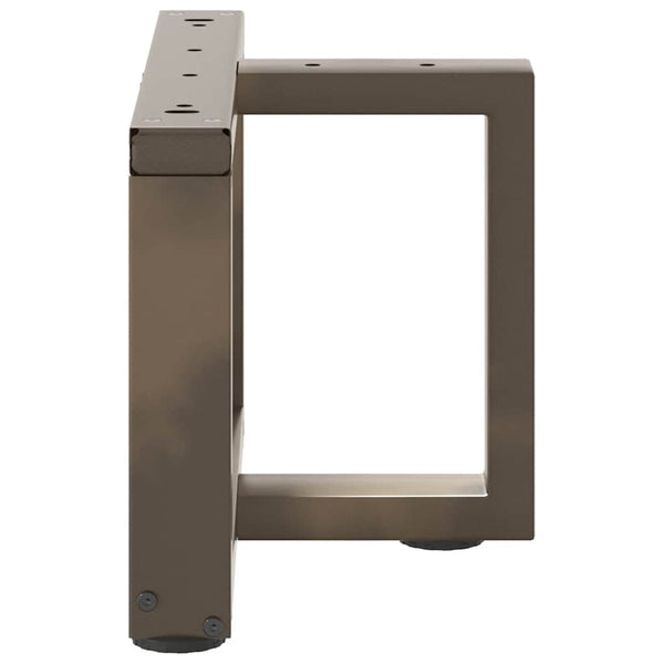 Sohvapöydän jalat T-muotoiset 2 kpl musta 50x25x(30-31) cm teräs