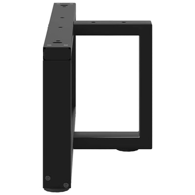 Sohvapöydän jalat T-muotoiset 2 kpl musta 60x25x(30-31)cm teräs