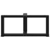 Sohvapöydän jalat T-muotoiset 2 kpl musta 60x25x(30-31)cm teräs