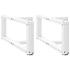 Sohvapöydän jalat T-muotoiset 2 kpl valkoinen 60x25x(30-31) cm