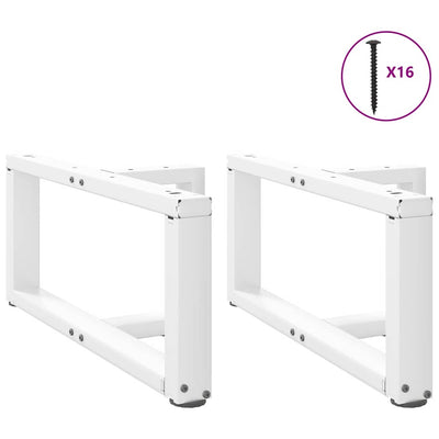 Sohvapöydän jalat T-muotoiset 2 kpl valkoinen 60x25x(30-31) cm
