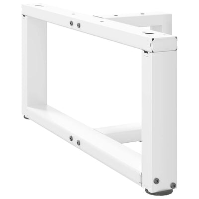 Sohvapöydän jalat T-muotoiset 2 kpl valkoinen 60x25x(30-31) cm