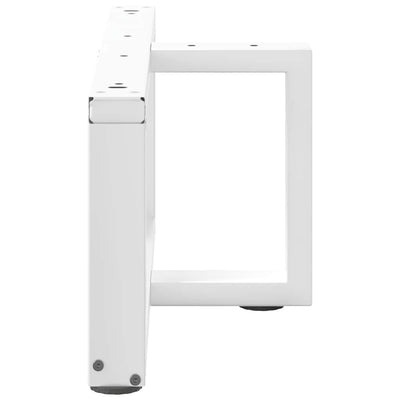 Sohvapöydän jalat T-muotoiset 2 kpl valkoinen 60x25x(30-31) cm
