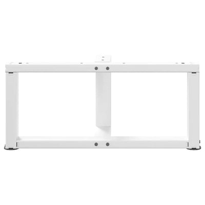 Sohvapöydän jalat T-muotoiset 2 kpl valkoinen 60x25x(30-31) cm