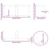 Sohvapöydän jalat T-muotoiset 2 kpl valkoinen 60x25x(30-31) cm