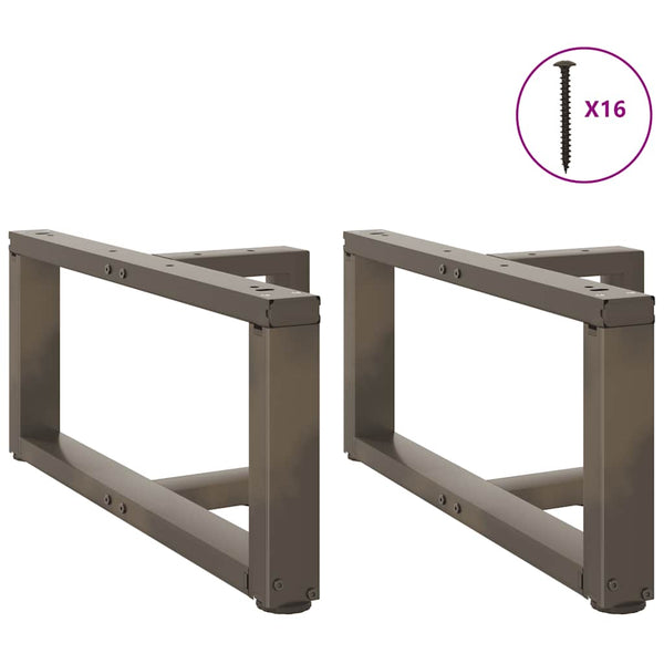 Sohvapöydän jalat T-muotoiset 2 kpl musta 60x25x(30-31) cm teräs