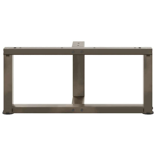 Sohvapöydän jalat T-muotoiset 2 kpl musta 60x25x(30-31) cm teräs