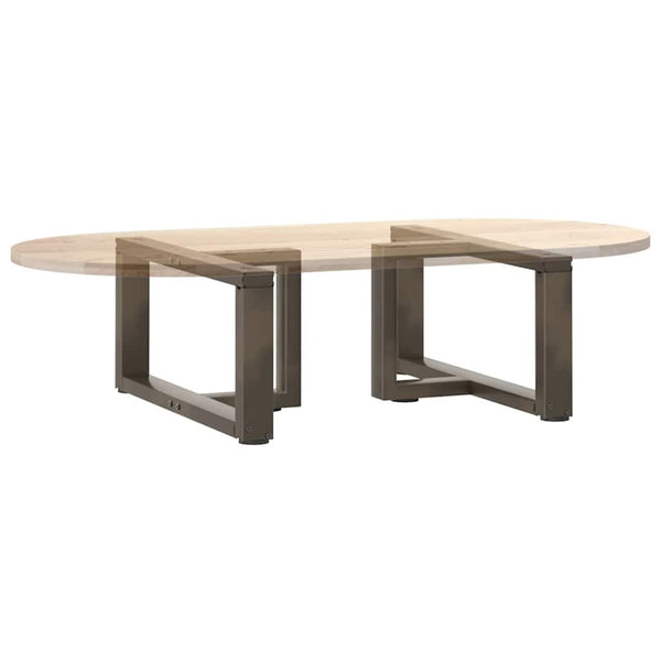 Sohvapöydän jalat T-muotoiset 2 kpl musta 60x25x(30-31) cm teräs