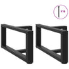 Sohvapöydän jalat T-muotoiset 2 kpl musta 70x25x(30-31)cm teräs