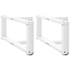 Sohvapöydän jalat T-muotoiset 2 kpl valkoinen 70x25x(30-31) cm