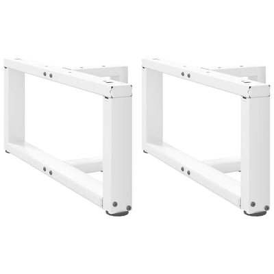 Sohvapöydän jalat T-muotoiset 2 kpl valkoinen 70x25x(30-31) cm