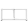 Sohvapöydän jalat T-muotoiset 2 kpl valkoinen 70x25x(30-31) cm