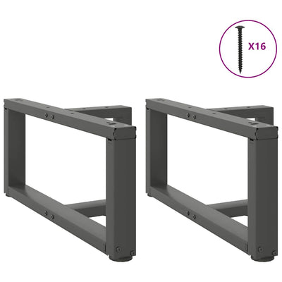Sohvapöydän jalat T-muotoiset 2 kpl antrasiitti 70x25x(30-31)cm