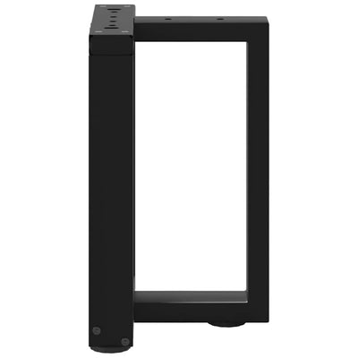 Sohvapöydän jalat T-muotoiset 2 kpl musta 28x25x(42-43)cm teräs