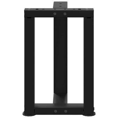 Sohvapöydän jalat T-muotoiset 2 kpl musta 28x25x(42-43)cm teräs