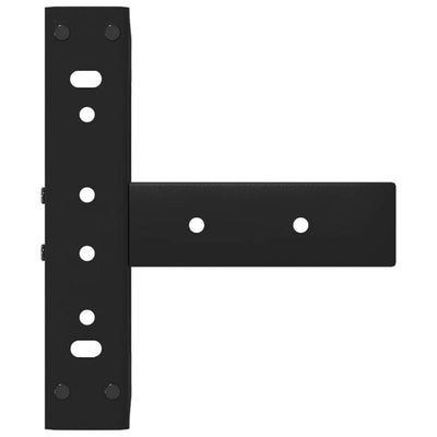 Sohvapöydän jalat T-muotoiset 2 kpl musta 28x25x(42-43)cm teräs