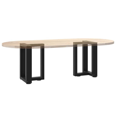 Sohvapöydän jalat T-muotoiset 2 kpl musta 28x25x(42-43)cm teräs