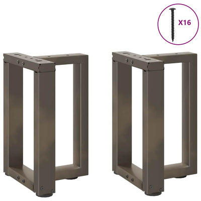 sohvapöydän jalat T-muotoiset 2 kpl 28x25x(42-43) cm teräs