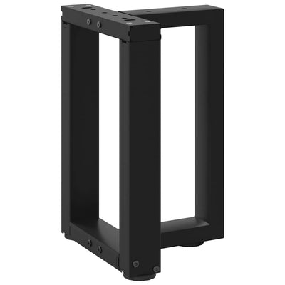 Sohvapöydän jalat T-muotoiset 2 kpl musta 38x25x(42-43)cm teräs
