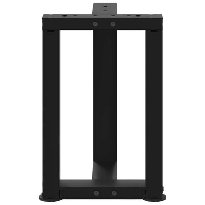Sohvapöydän jalat T-muotoiset 2 kpl musta 38x25x(42-43)cm teräs