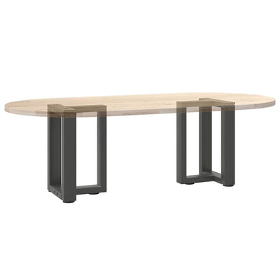 sohvapöydän jalat T-muotoiset 2 kpl 38x25x(42-43) cm