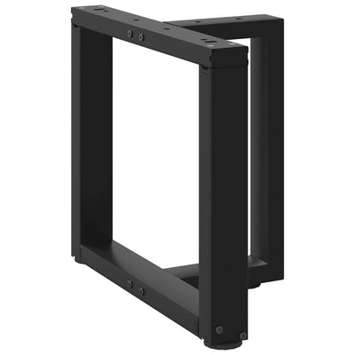 Sohvapöydän jalat T-muotoiset 2 kpl musta 50x25x(42-43)cm teräs