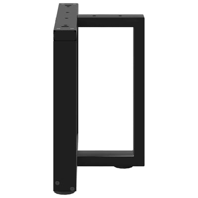 Sohvapöydän jalat T-muotoiset 2 kpl musta 50x25x(42-43)cm teräs