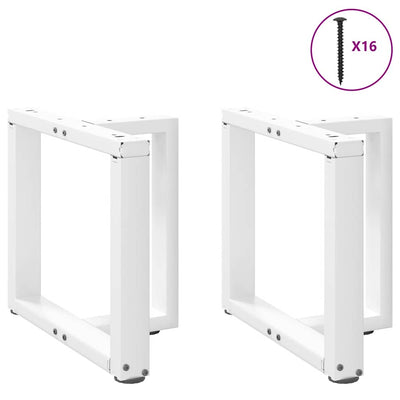 Sohvapöydän jalat T-muotoiset 2 kpl valkoinen 50x25x(42-43) cm