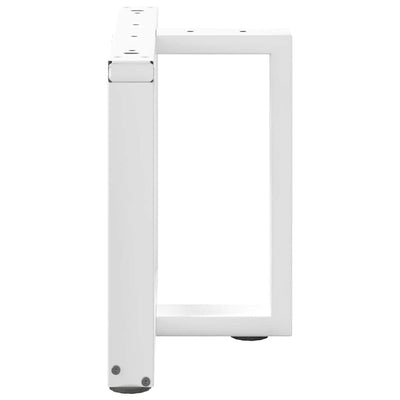 Sohvapöydän jalat T-muotoiset 2 kpl valkoinen 50x25x(42-43) cm