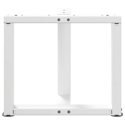 Sohvapöydän jalat T-muotoiset 2 kpl valkoinen 50x25x(42-43) cm
