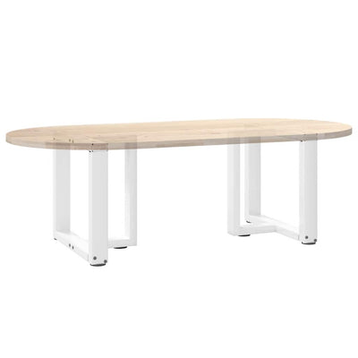 Sohvapöydän jalat T-muotoiset 2 kpl valkoinen 50x25x(42-43) cm