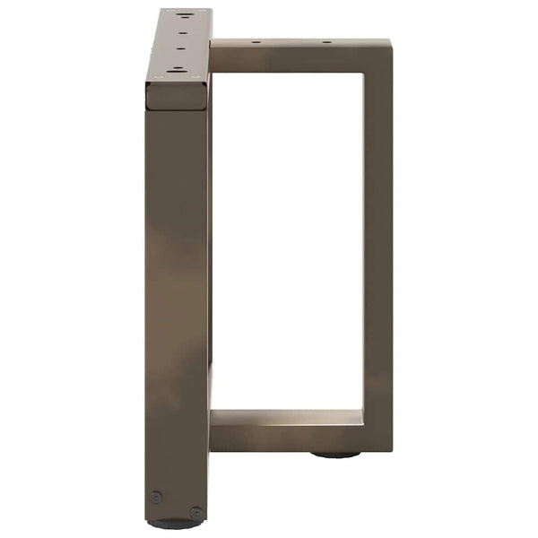 Sohvapöydän jalat T-muotoiset 2 kpl luonnonteräs 50x25x(42-43) cm teräs