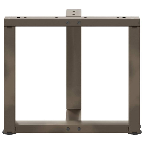 Sohvapöydän jalat T-muotoiset 2 kpl luonnonteräs 50x25x(42-43) cm teräs