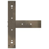 Sohvapöydän jalat T-muotoiset 2 kpl luonnonteräs 50x25x(42-43) cm teräs