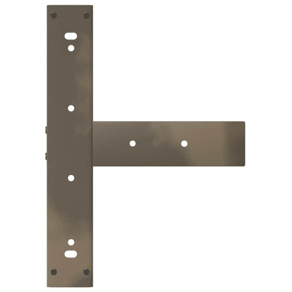 Sohvapöydän jalat T-muotoiset 2 kpl luonnonteräs 50x25x(42-43) cm teräs