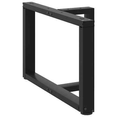 Sohvapöydän jalat T-muotoiset 2 kpl musta 60x25x(42-43)cm teräs