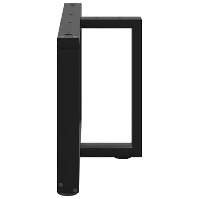 Sohvapöydän jalat T-muotoiset 2 kpl musta 60x25x(42-43)cm teräs
