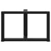 Sohvapöydän jalat T-muotoiset 2 kpl musta 60x25x(42-43)cm teräs