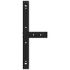 Sohvapöydän jalat T-muotoiset 2 kpl musta 60x25x(42-43)cm teräs