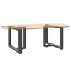 sohvapöydän jalat T-muotoiset 2 kpl 60x25x(42-43) cm
