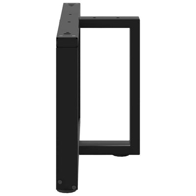 Sohvapöydän jalat T-muotoiset 2 kpl musta 70x25x(42-43)cm teräs