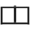 Sohvapöydän jalat T-muotoiset 2 kpl musta 70x25x(42-43)cm teräs