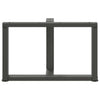 sohvapöydän jalat T-muotoiset 2 kpl 70x25x(42-43) cm