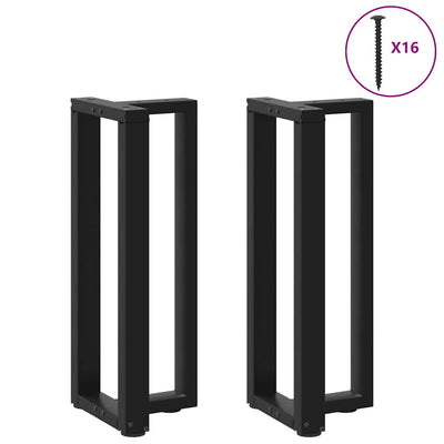 konsolipöydän jalat T-muotoiset 2 kpl musta 25x28x(72-73) cm
