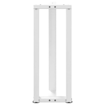 konsolipöydän jalat T-muotoiset 2 kpl valkoinen 25x28x(72-73)cm