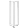 konsolipöydän jalat T-muotoiset 2 kpl valkoinen 38x25x(72-73)cm